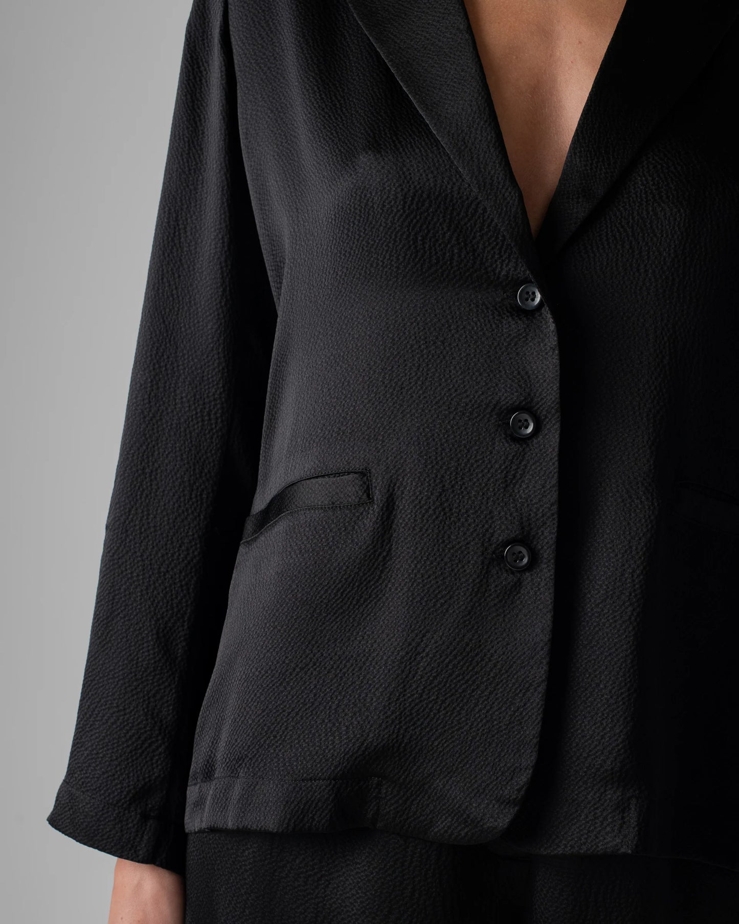 Hammered Classic Silk Blazer