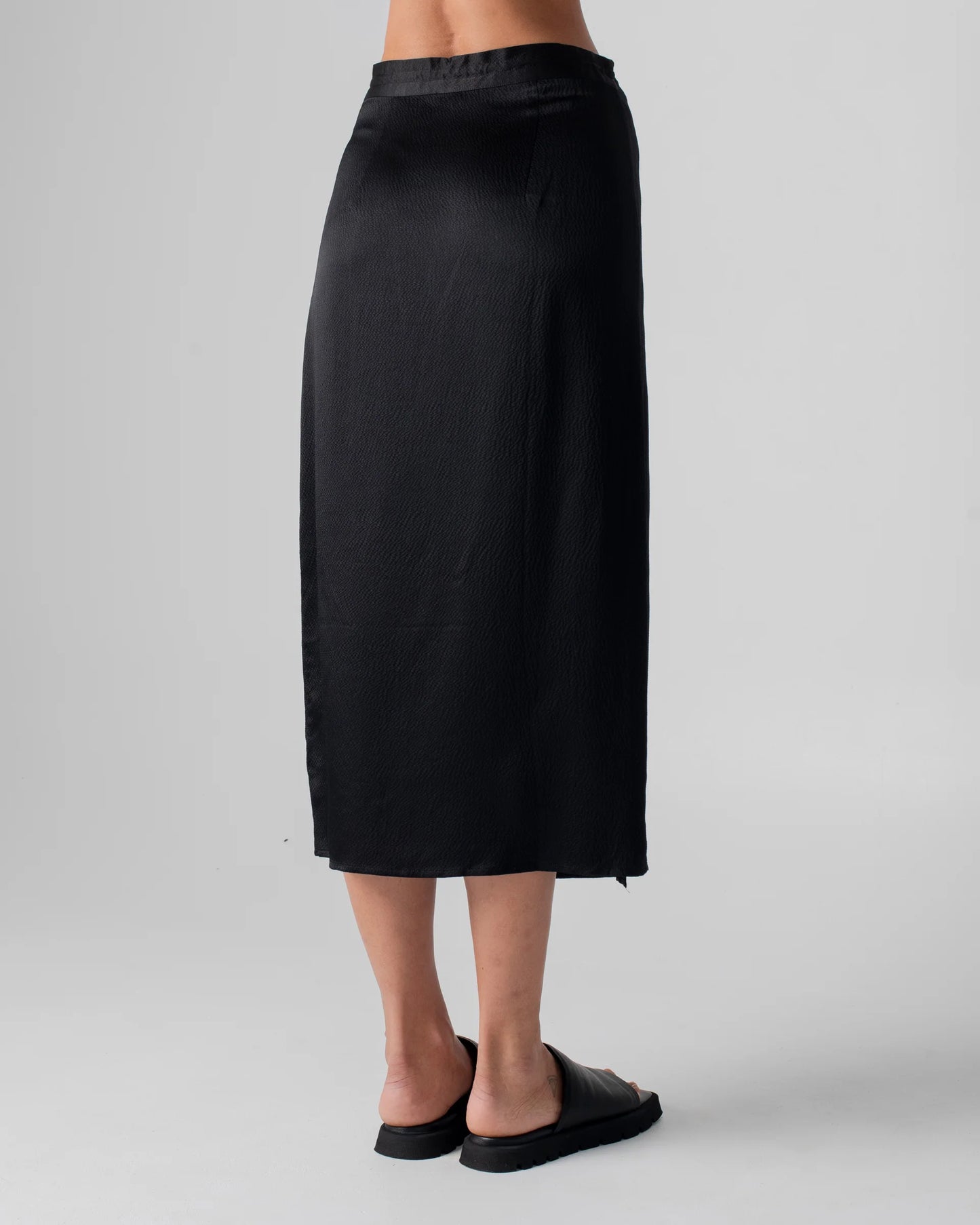Hammered Silk Wrap Skirt
