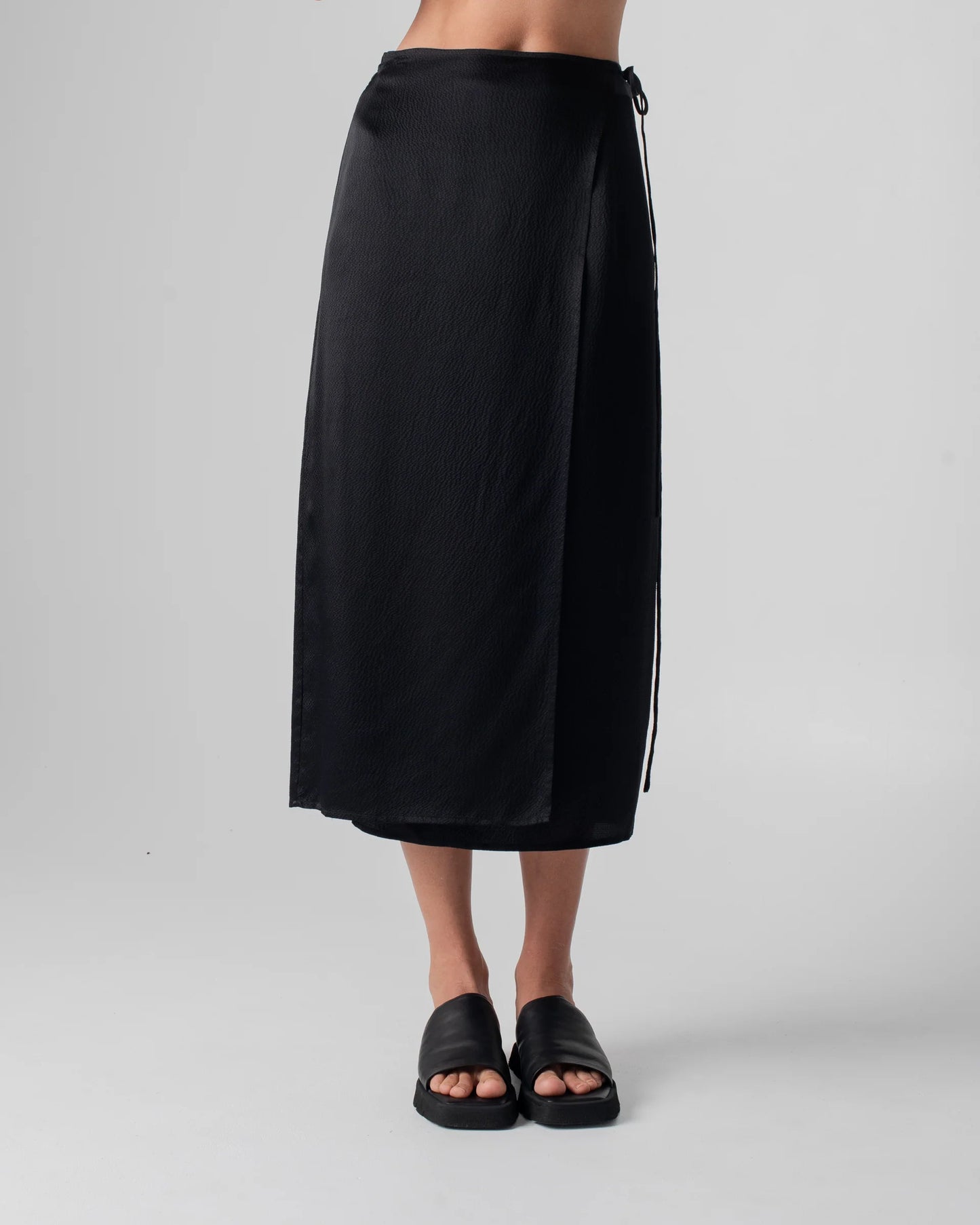 Hammered Silk Wrap Skirt