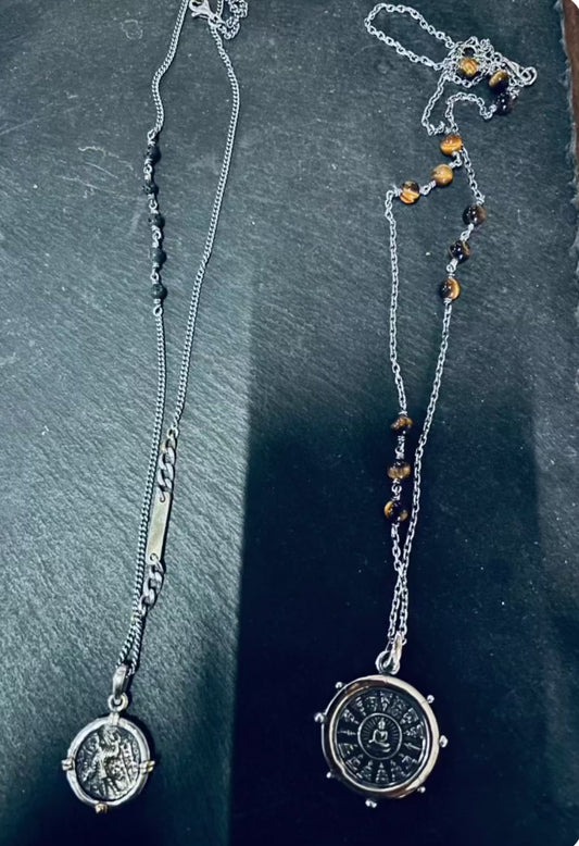 Johnny Ramli Coin Necklace with Beads