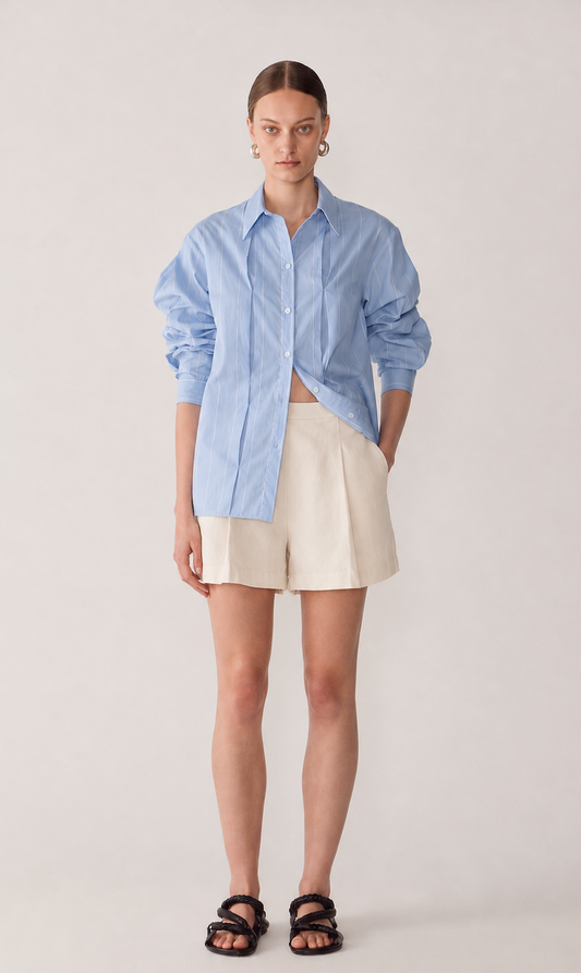 Jules Short | Bone Cotton Linen - Hearth Co
