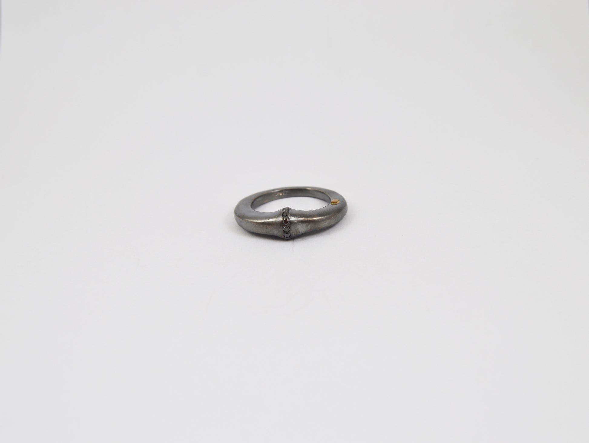 Rosa Maria Kena Ring — Sterling Silver & Black Diamond - Hearth Co