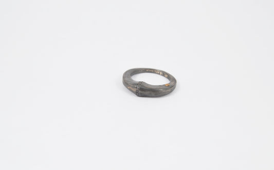 Rosa Maria Kena Ring — Sterling Silver & Black Diamond - Hearth Co