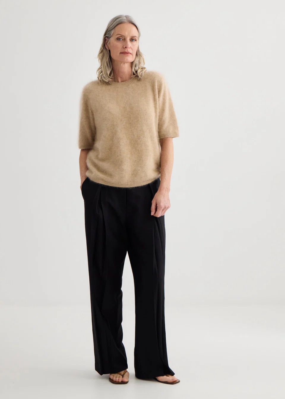 Laing Brushed Cashmere T Shirt - Hearth Co
