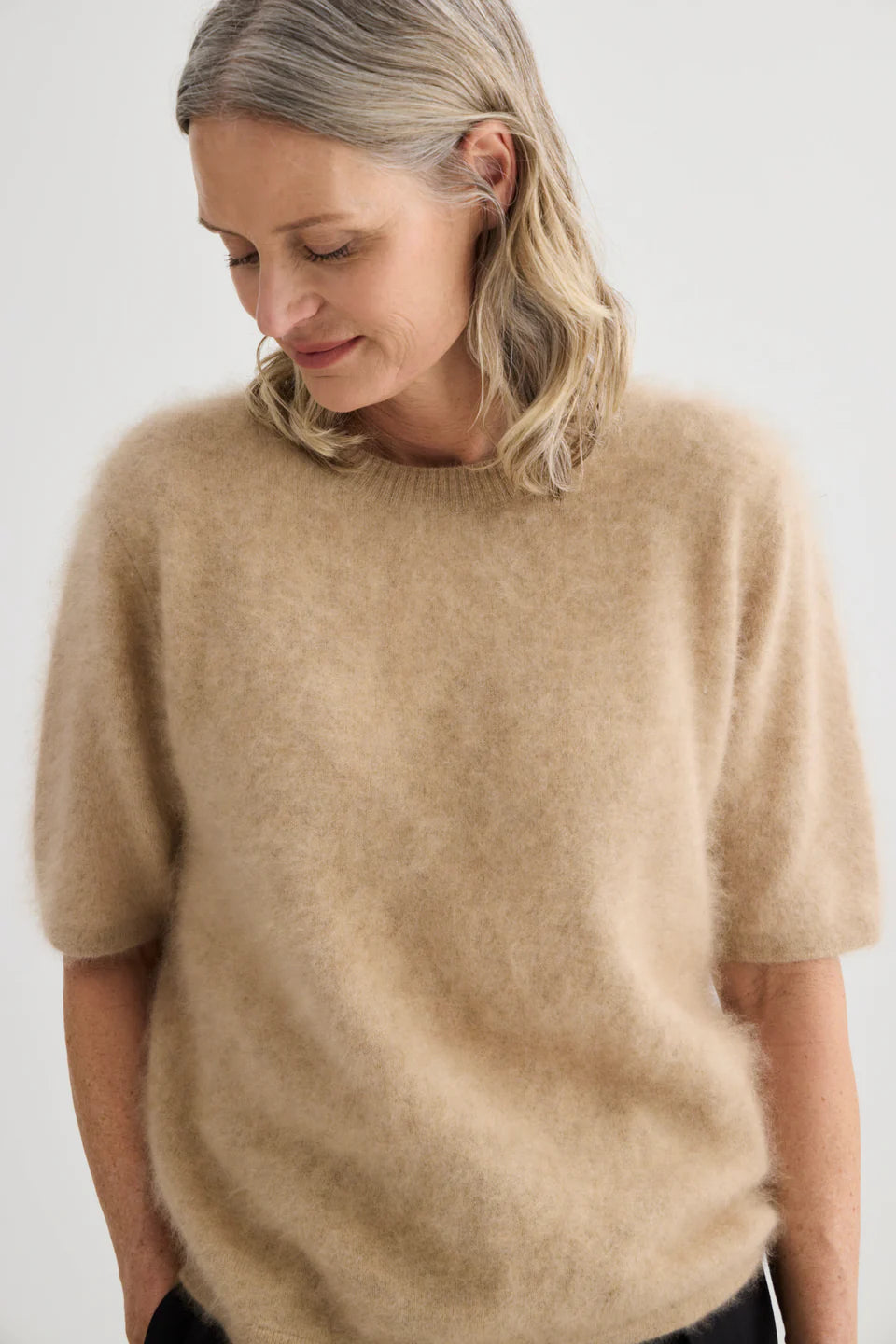 Laing Brushed Cashmere T Shirt - Hearth Co