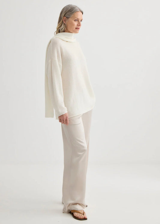 Laing Satin Relaxed Pant - Champagne