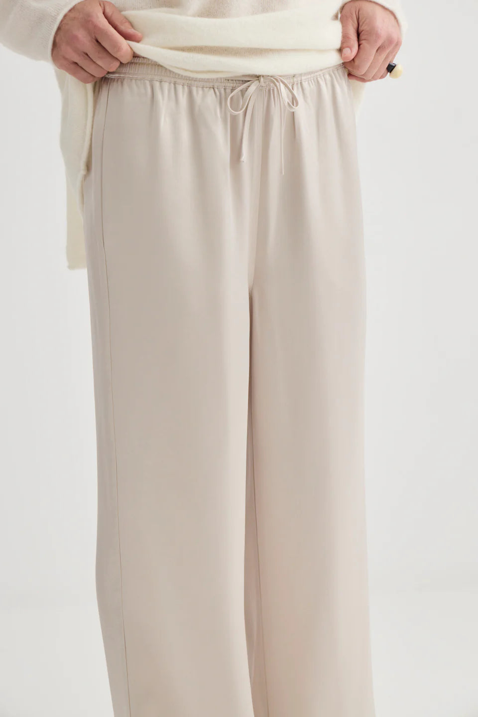 Laing Satin Relaxed Pant - Champagne - Hearth Co