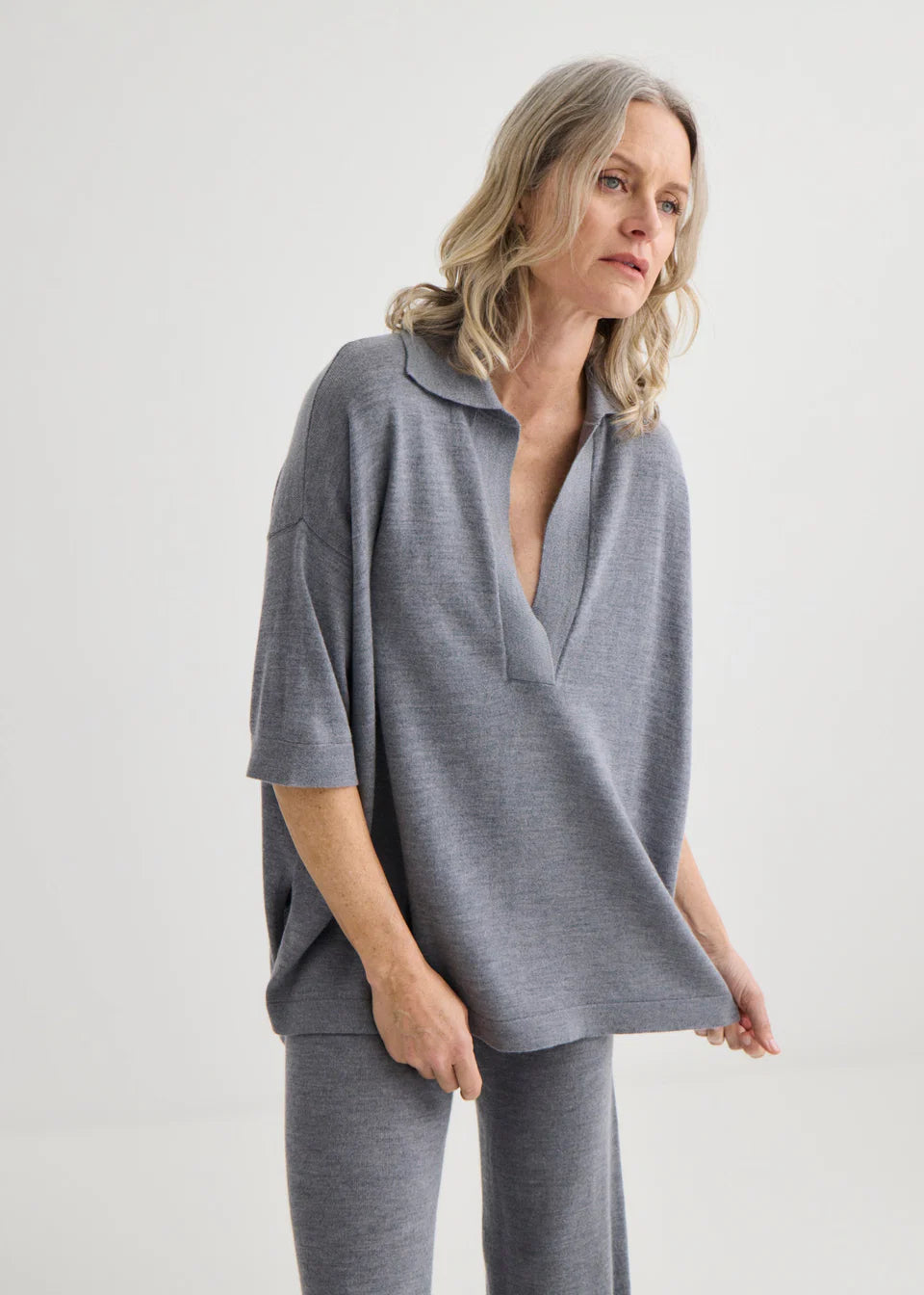 Laing Relaxed Merino Polo - Hearth Co