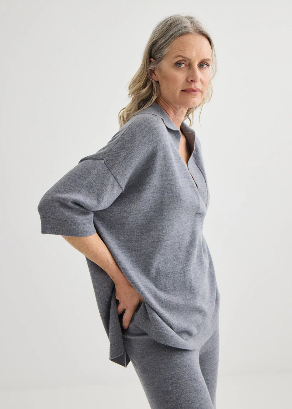 Laing Relaxed Merino Polo - Hearth Co
