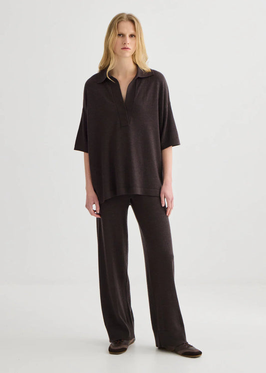 Laing Wide Leg Merino Knit Trousers