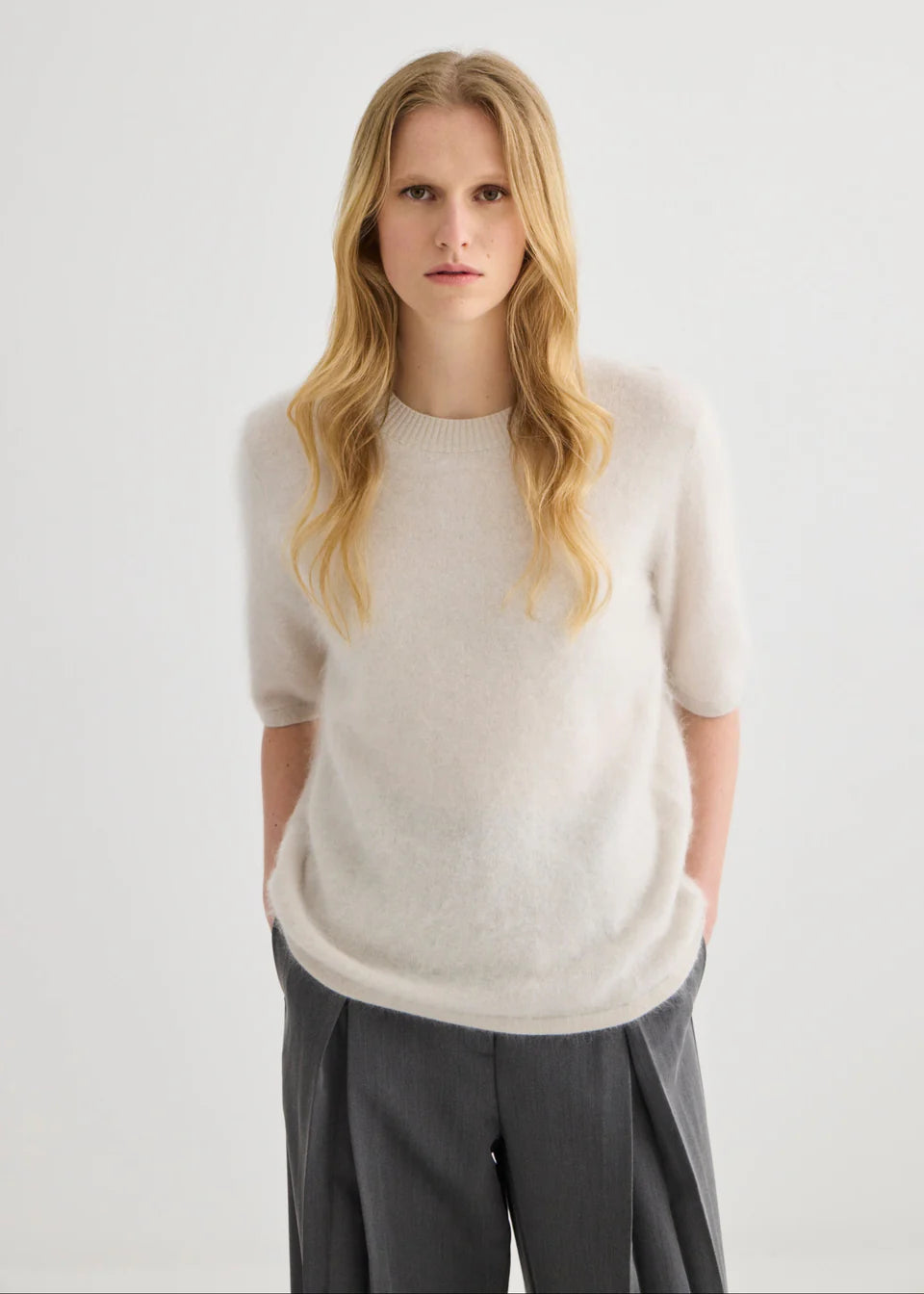 Laing Brushed Cashmere T Shirt - Hearth Co