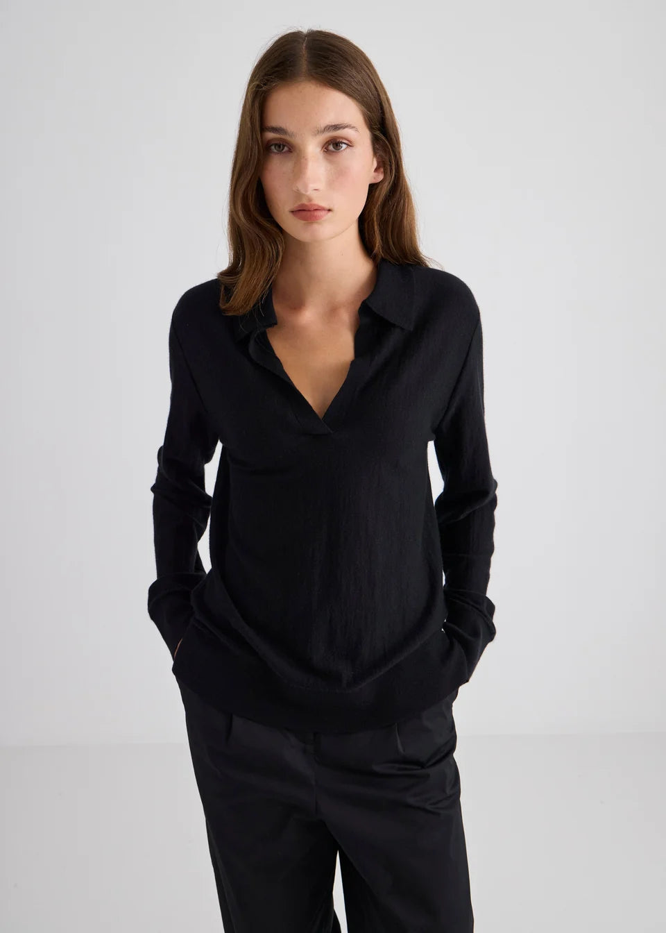 Noa Featherlight Cashmere Polo