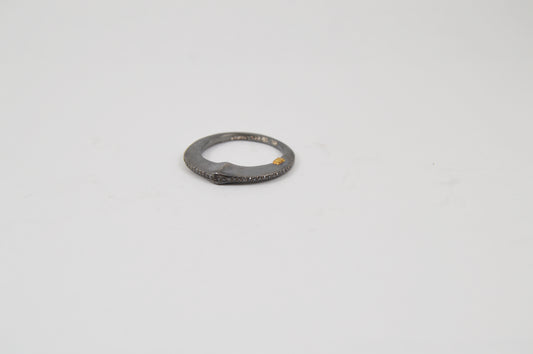 Rosa Maria Mika Ring — Sterling Silver & Black Diamond - Hearth Co