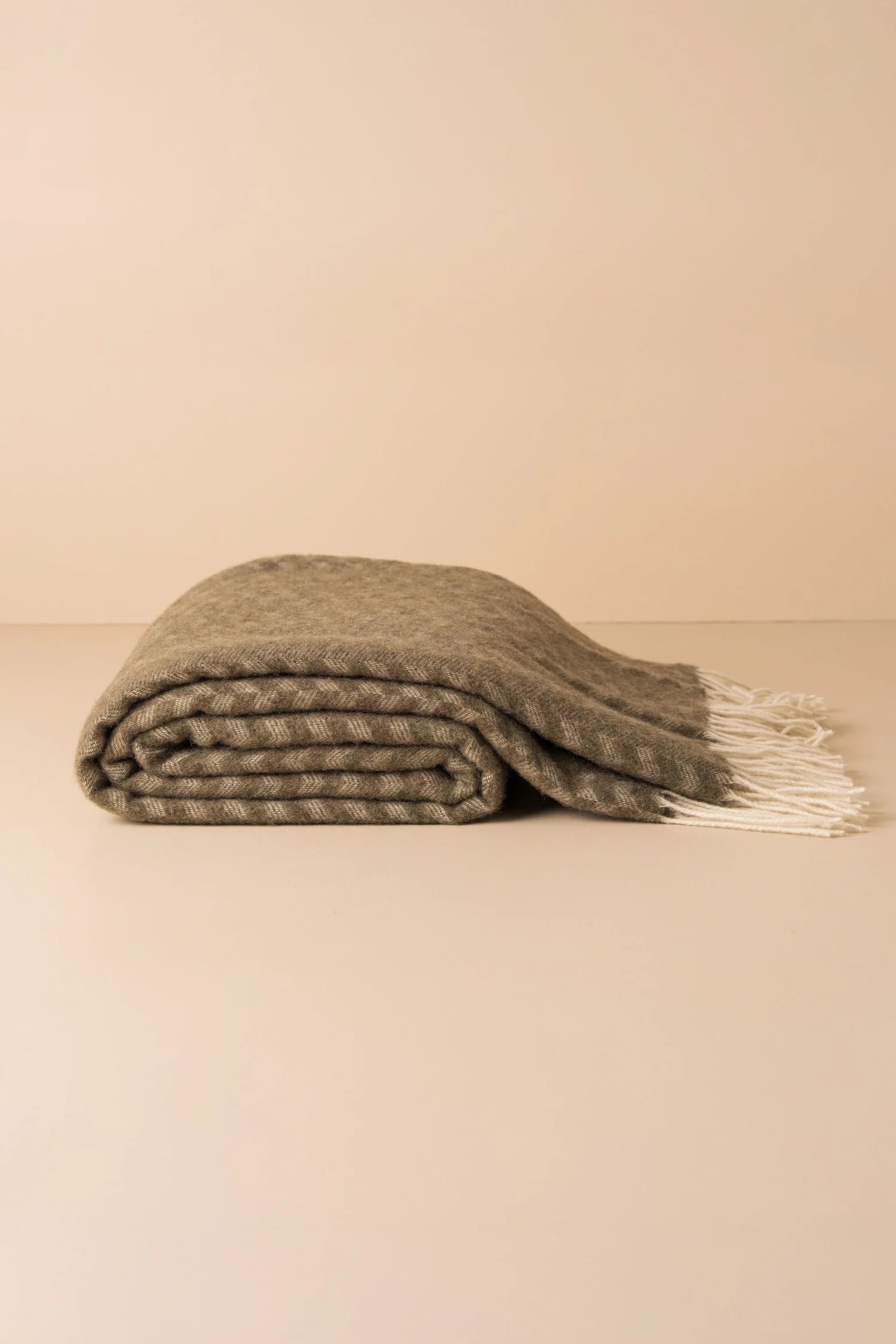 Cashmere Wool Throw | Olive - Hearth Co