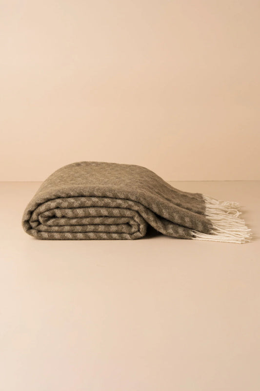 Cashmere Wool Throw | Olive