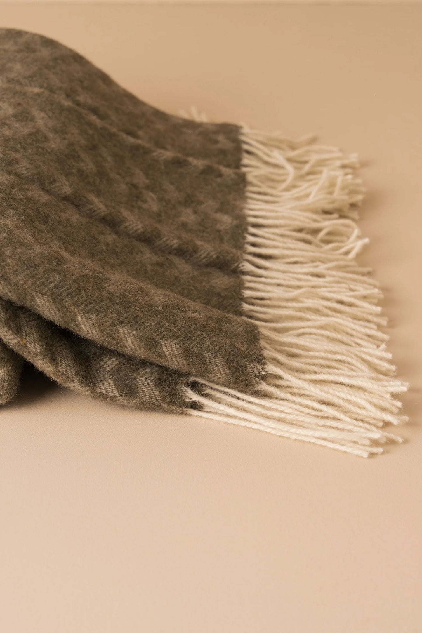 Cashmere Wool Throw | Olive - Hearth Co