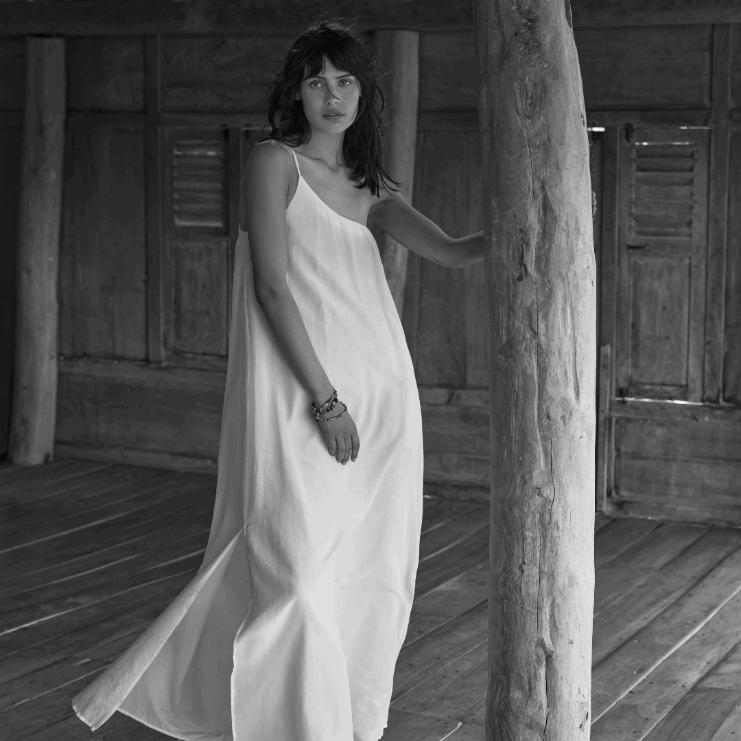 Bird & Knoll Otto Maxi Dress - White