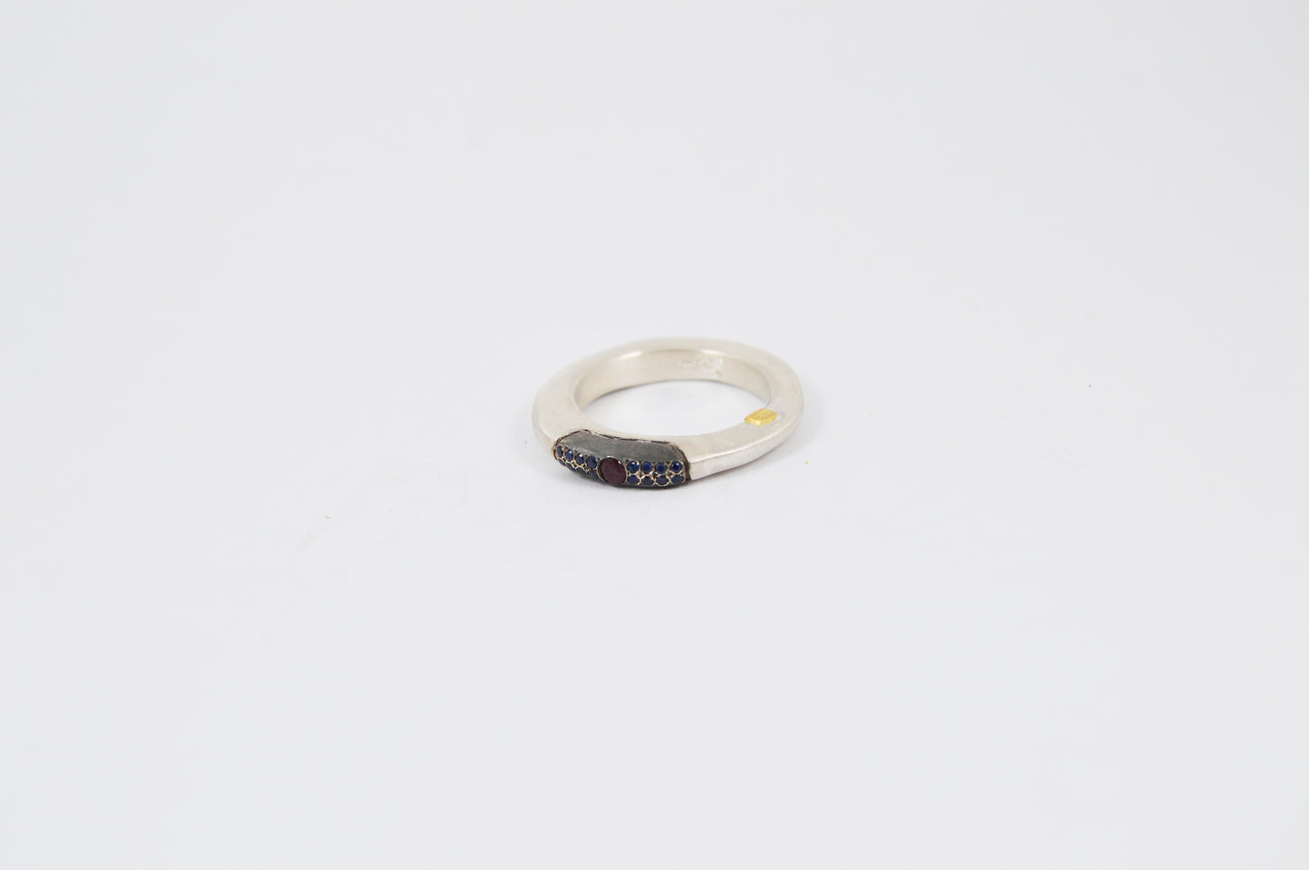 Rosa Maria Sapho Ring — Sterling Silver, Blue Sapphire & Ruby - Hearth Co