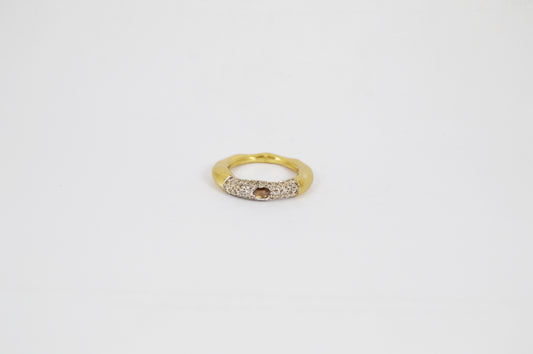 Rosa Maria Sei 5 Ring — Copper, Sterling Silver & Brown Diamond - Hearth Co