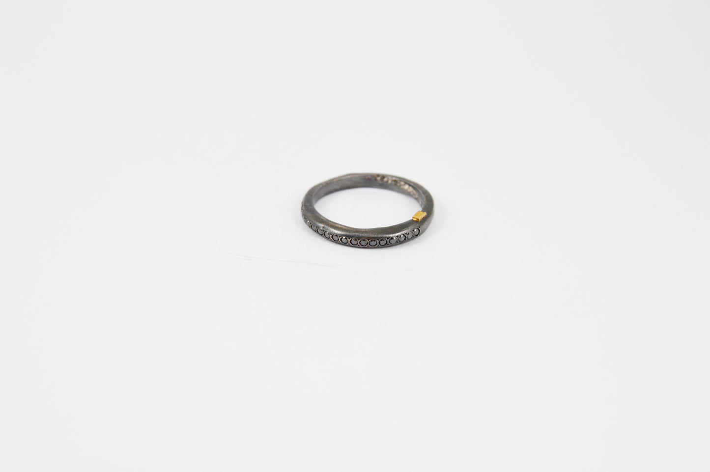 Rosa Maria Simple Ring — Sterling Silver & Black Diamond - Hearth Co