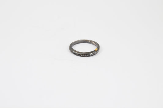 Rosa Maria Simple Ring — Sterling Silver & Black Diamond - Hearth Co