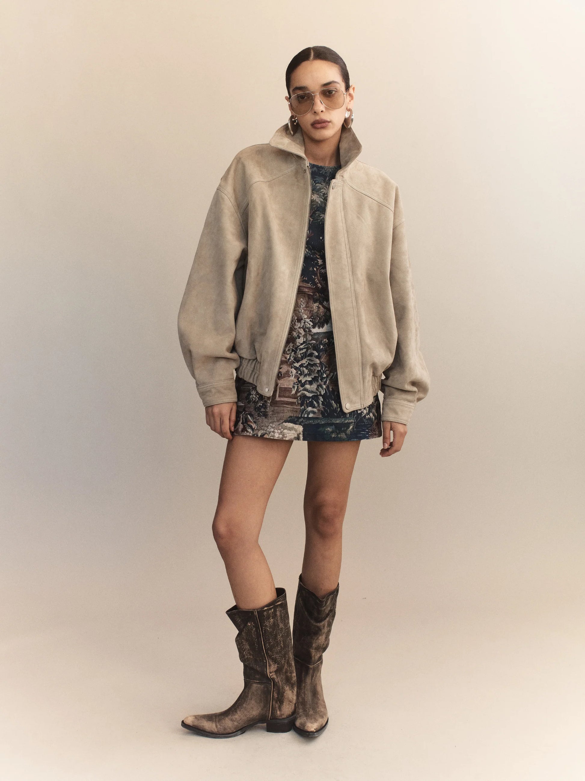 Hektor Lambskin Leather Bomber - Hearth Co