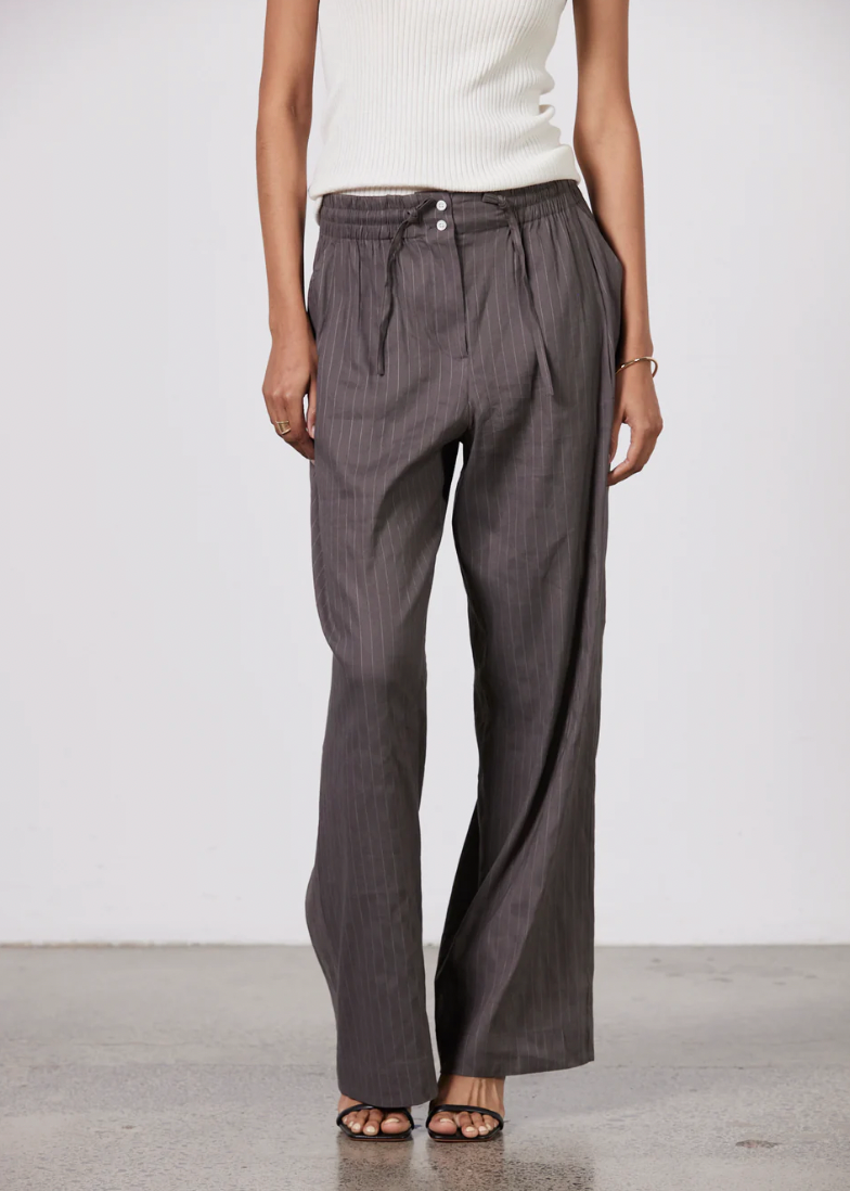 Jacque Pull On Linen Pant