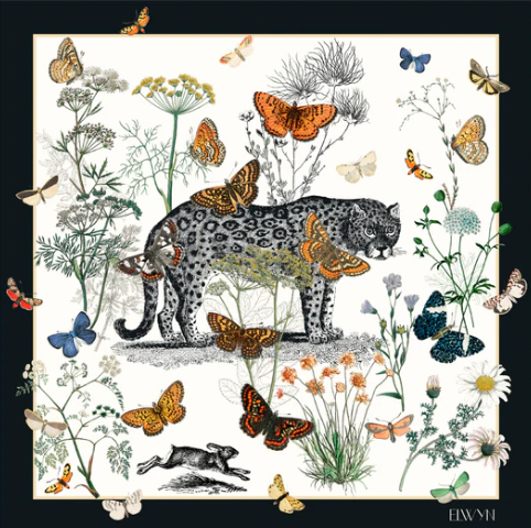 Elwyn New York - Leopard Garden Silk Scarf
