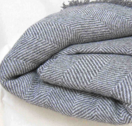 Stansborough Herringbone Brushed Wool Blanket