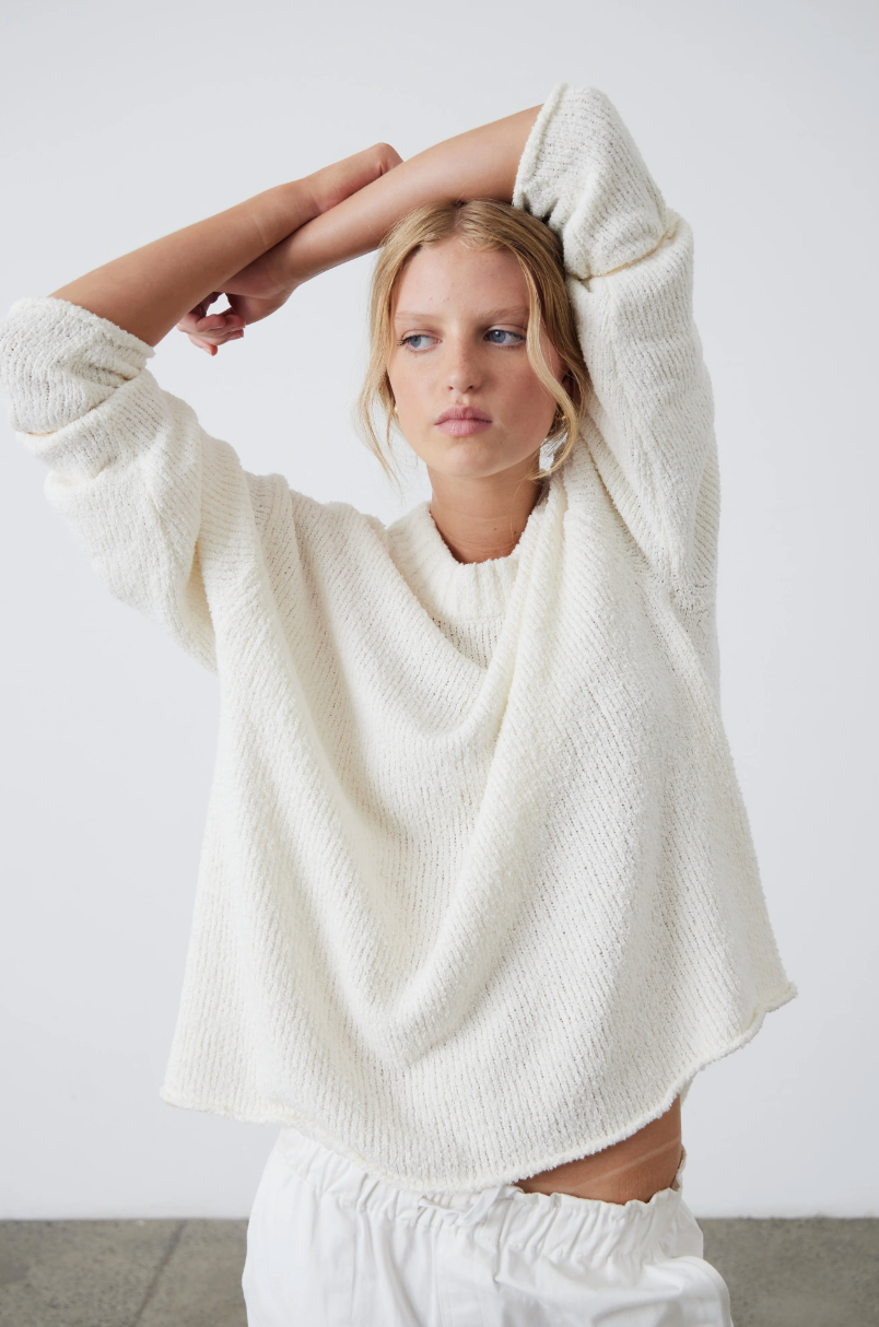 Slouchy Knit Sweater - Milk