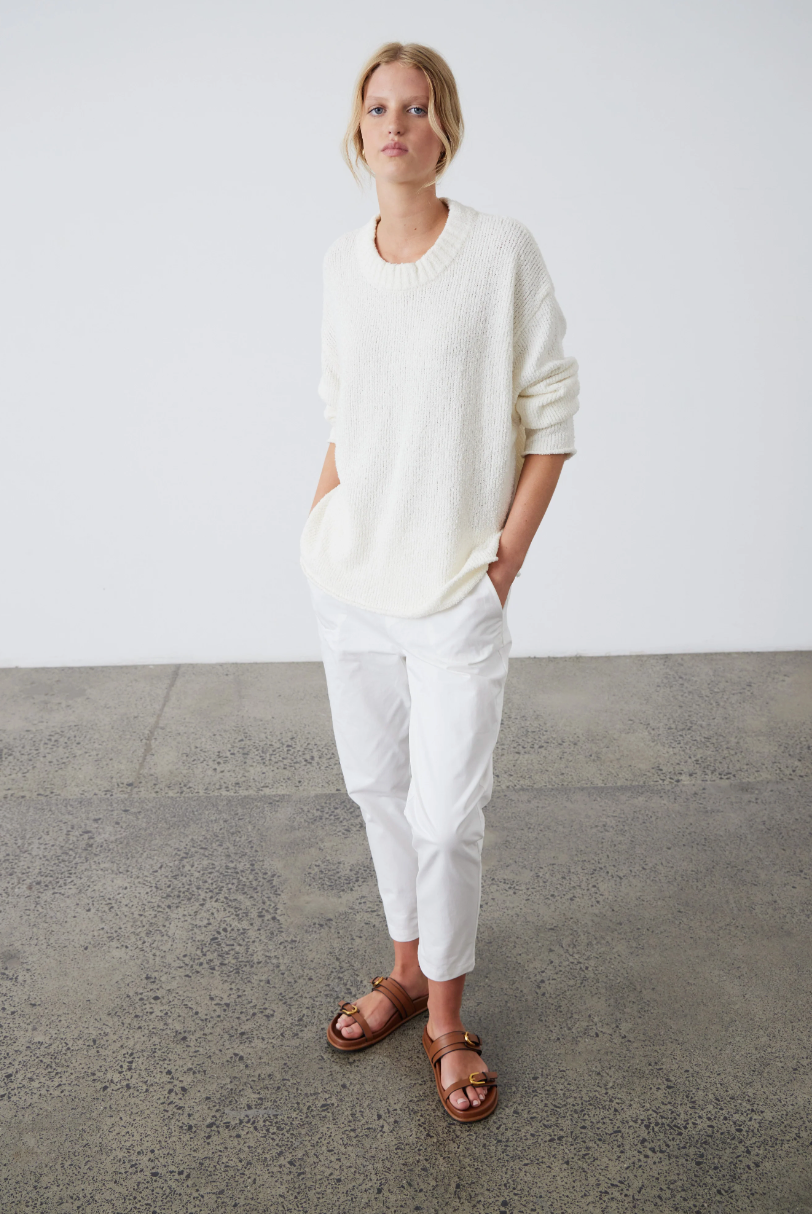 Slouchy Knit Sweater - Milk