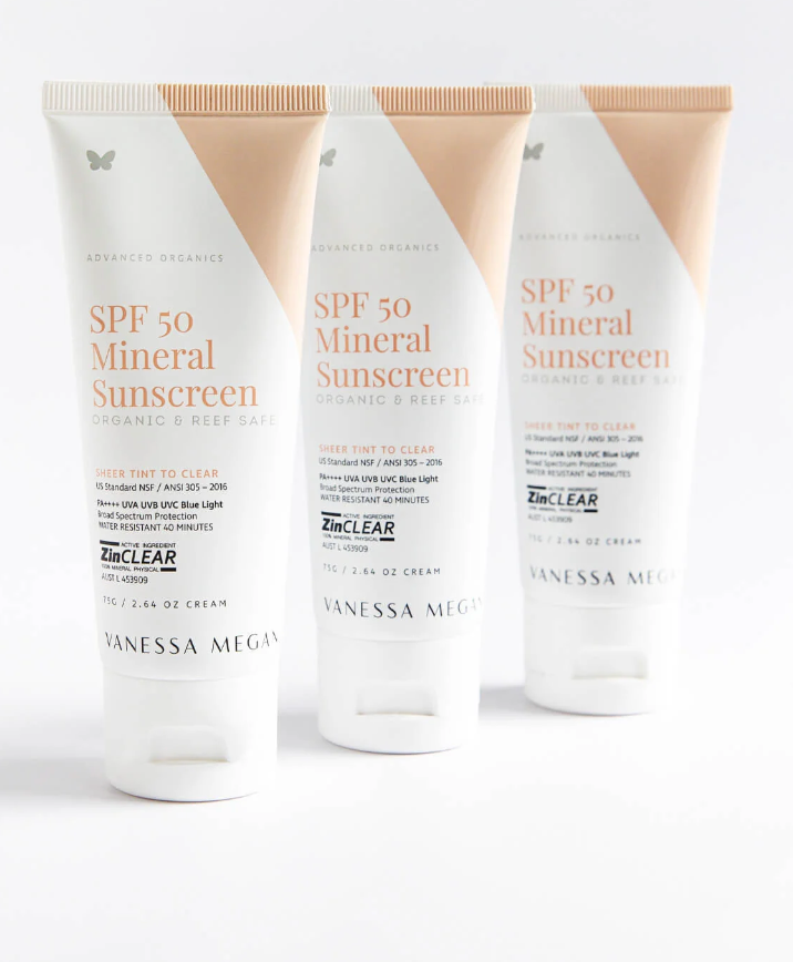 Vanessa Megan Mineral Sunscreen - Organic & Reef Safe 75g