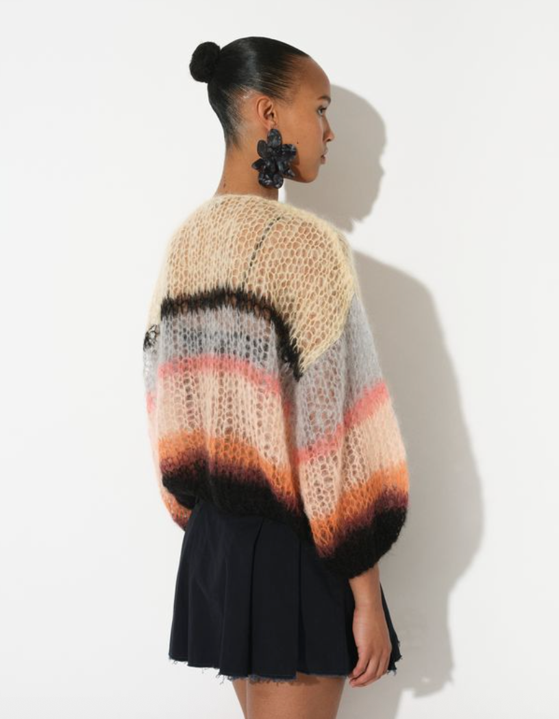 Maiami Mohair Light Cardigan - Stripes
