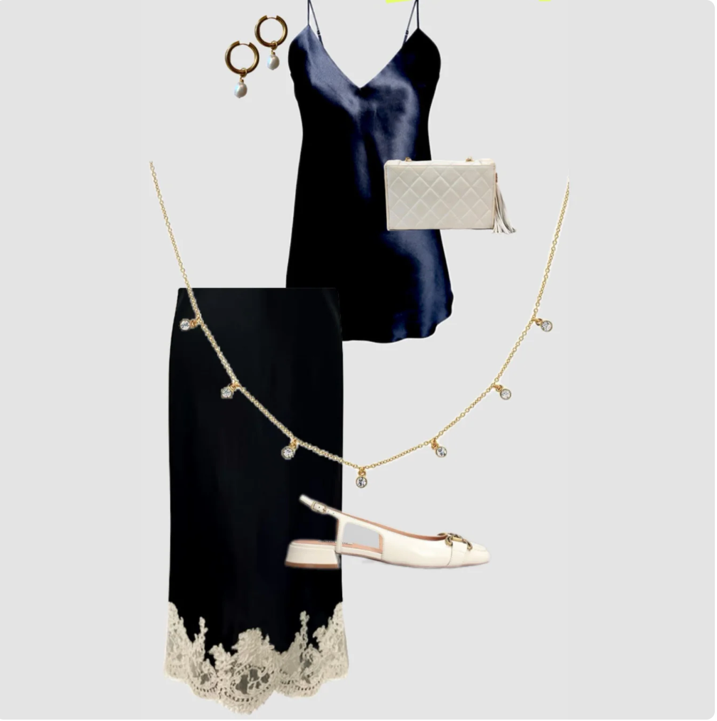 Bias silk midi skirt by Natalie Begg