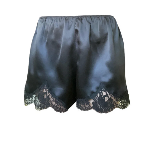 Silk Shorts with Lace Trim by Natalie Begg