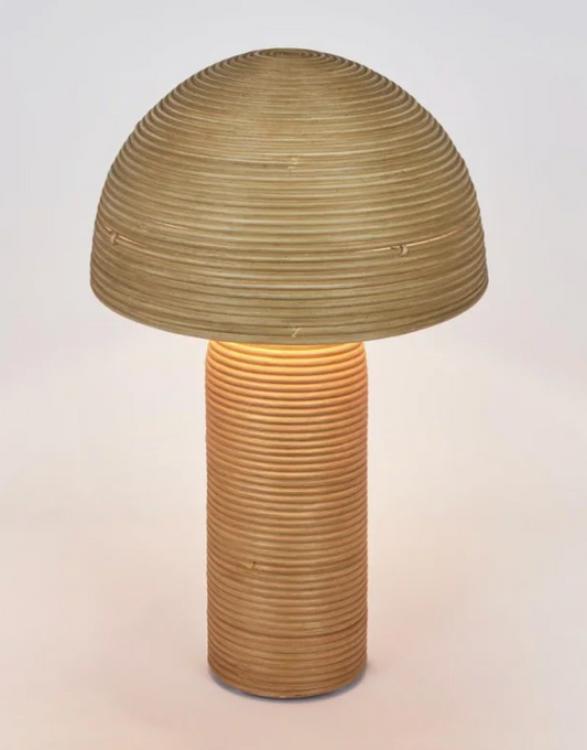 Italian Rattan Dome Lamp