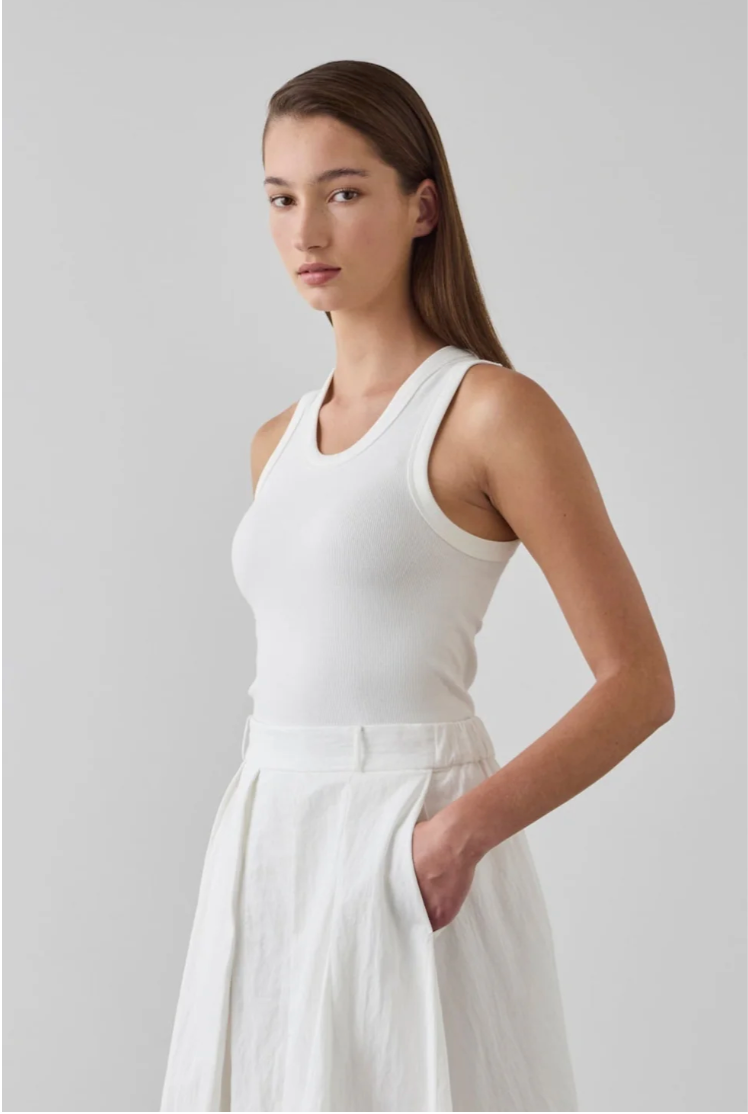 Ecru Cotton Tank by Laing Home