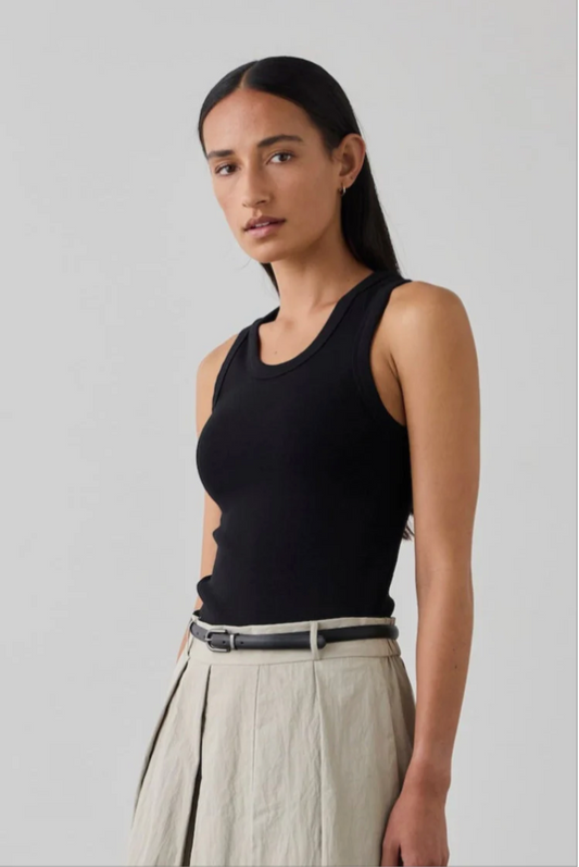 Black Cotton Tank by Laing Home