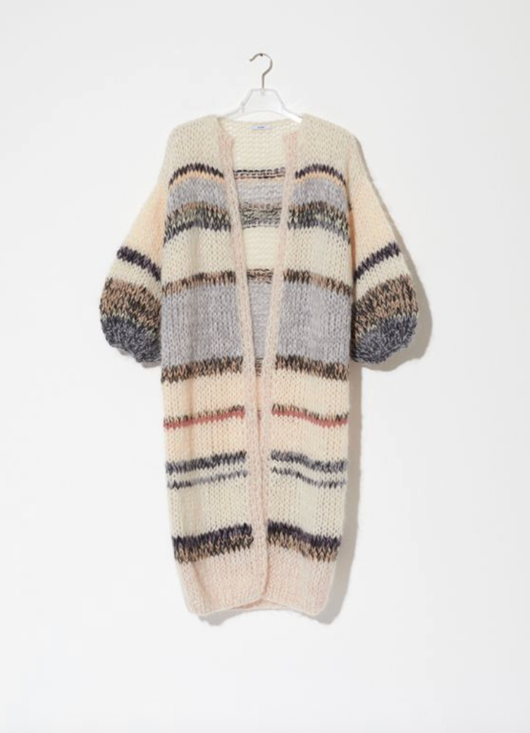 Maiami Stripes Galore Mohair Coat