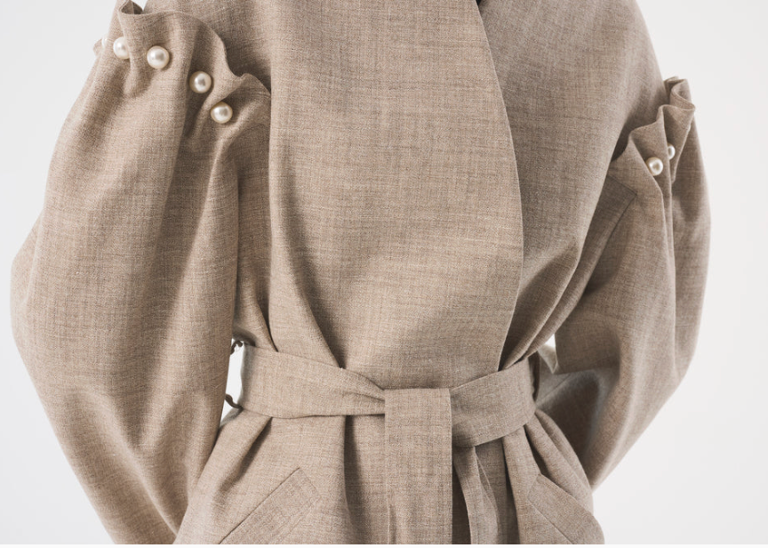 Dree Grey Undyed Coat