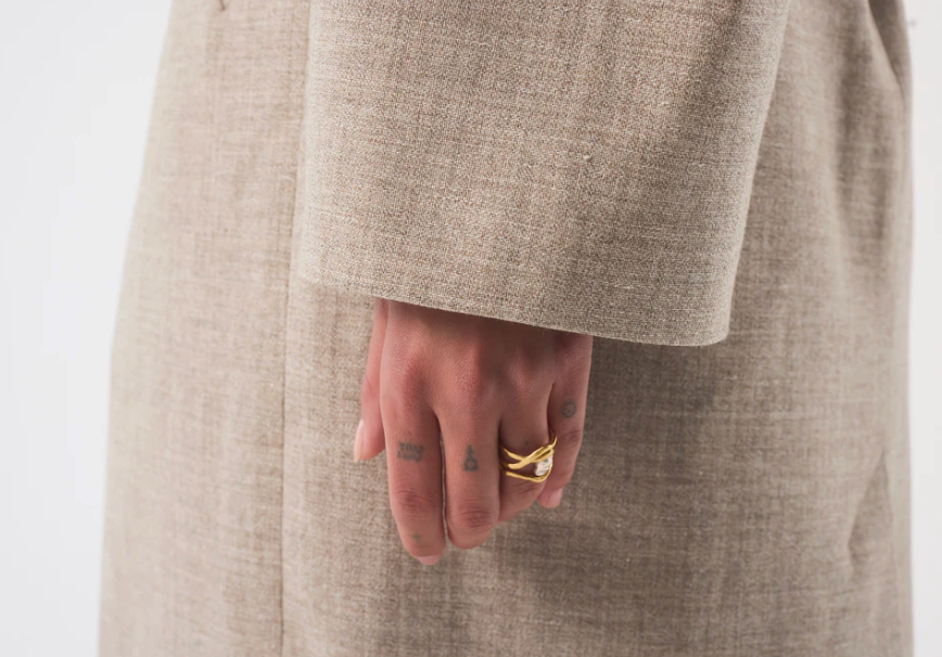 Dree Grey Undyed Coat