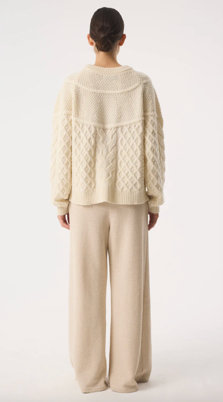 Savane Pleated Track Pant - Sand