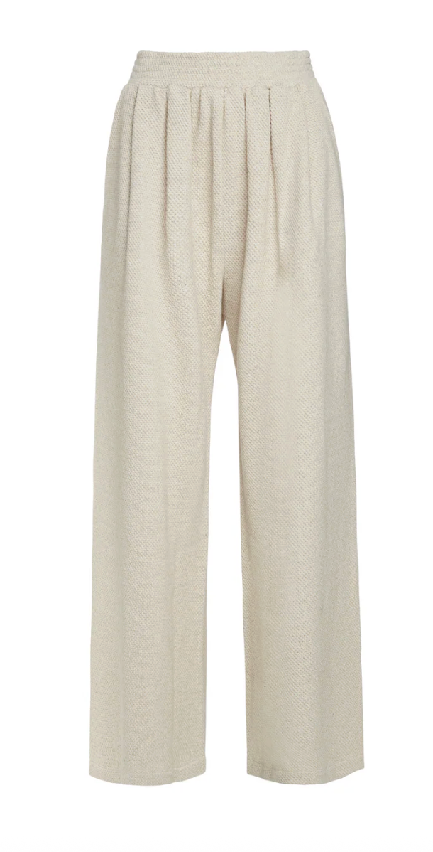Savane Pleated Track Pant - Sand