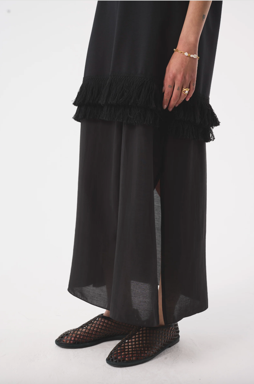 Raya Sheer Black Skirt