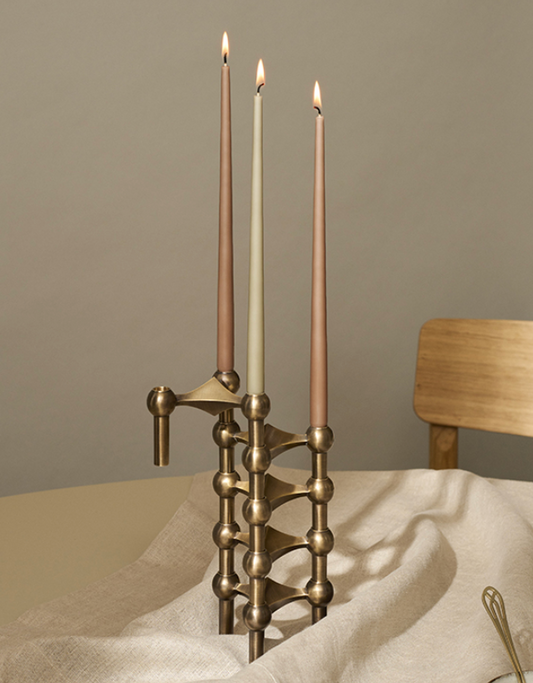 Hand-dyed STOFF Nagel taper candles