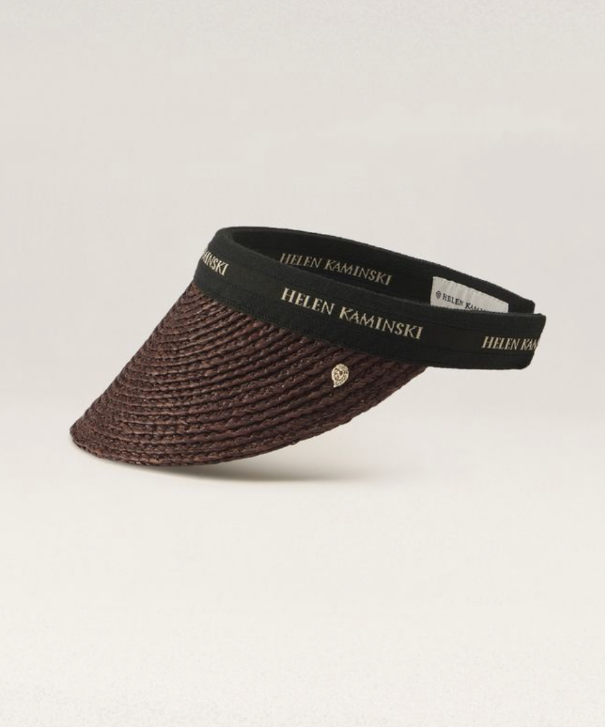 Bianca Raffia Visor by Helen Kaminski