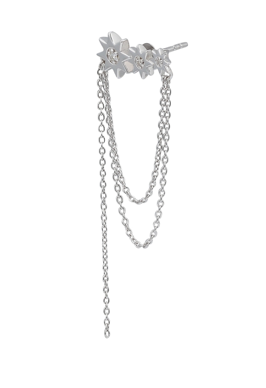 Constellation Multi Chain Diamond Stud - Silver