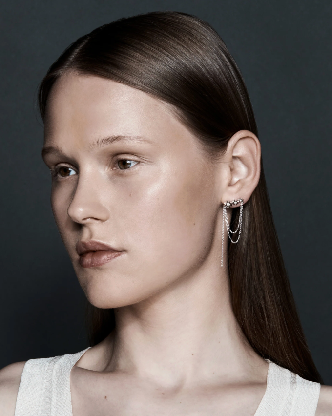 Constellation Multi Chain Diamond Stud - Silver