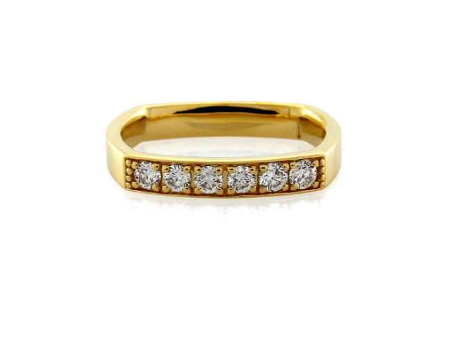 Boyfriend Ring - Gold Diamond
