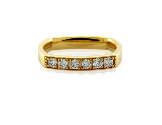 Boyfriend Ring - Gold Diamond